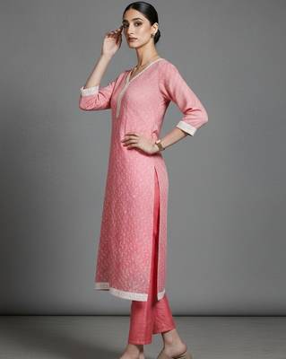 everyday women ethnic motifs printed regular kurta with trousers & with dupatta 5
