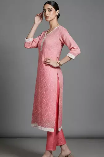 everyday women ethnic motifs printed regular kurta with trousers & with dupatta
