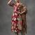 structured women floral printed regular kurta with trousers & with dupatta