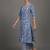 contemporary women floral printed regular cotton kurta with trousers & with dupatta