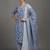 contemporary women floral printed regular cotton kurta with trousers & with dupatta