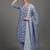 contemporary women floral printed regular cotton kurta with trousers & with dupatta