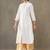 structured women striped regular cotton kurta with palazzos