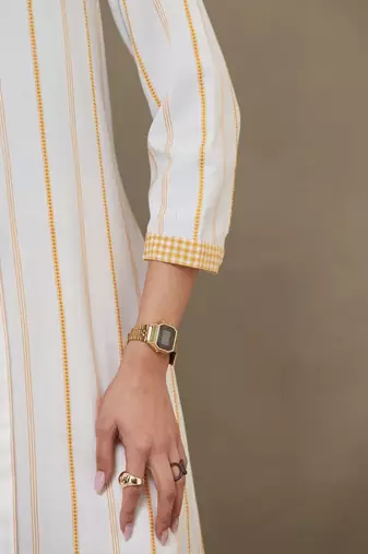 structured women striped regular cotton kurta with palazzos