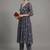everyday workwear women floral printed empire silk georgette kurta with trousers