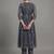 everyday workwear women floral printed empire silk georgette kurta with trousers