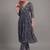 everyday workwear women floral printed empire silk georgette kurta with trousers