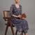 everyday workwear women floral printed empire silk georgette kurta with trousers