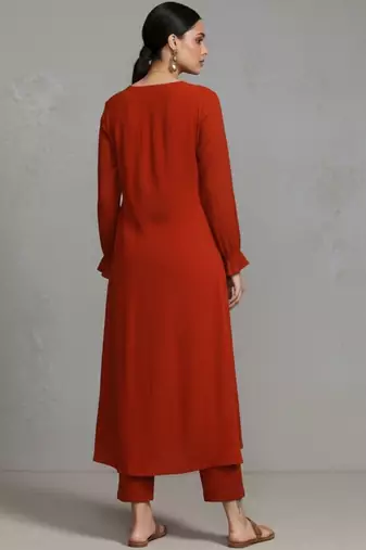 women regular workwear kurta with trousers