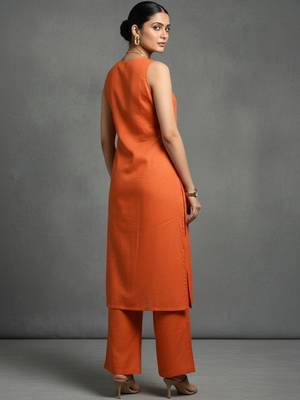 women floral regular cotton workwear kurta with trousers & with dupatta 2