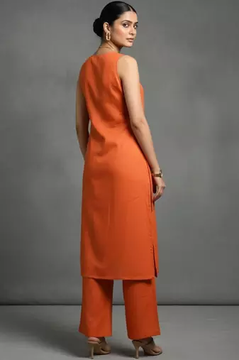 women floral regular cotton workwear kurta with trousers & with dupatta