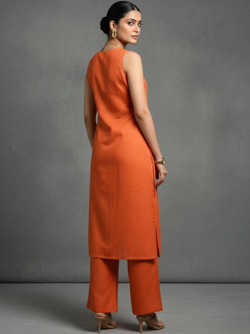 women floral regular cotton workwear kurta with trousers & with dupatta
