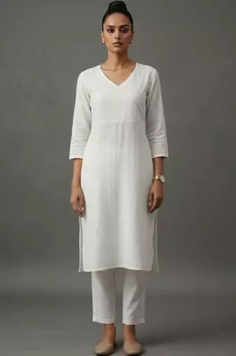 women regular workwear kurta with trousers