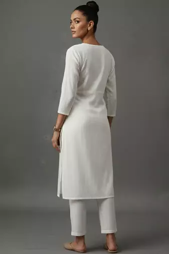 women regular workwear kurta with trousers
