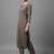 women regular thread work silk crepe workwear kurta with trousers