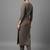 women regular thread work silk crepe workwear kurta with trousers