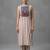 women striped regular sequinned workwear kurta with trousers