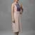 women striped regular sequinned workwear kurta with trousers
