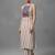 women striped regular sequinned workwear kurta with trousers