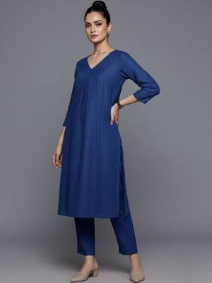 women regular workwear kurta with trousers 5
