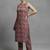 women ethnic motifs printed regular cotton workwear kurta with trousers