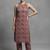 women ethnic motifs printed regular cotton workwear kurta with trousers