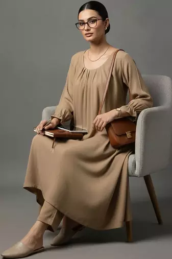 women regular workwear kurta with trousers
