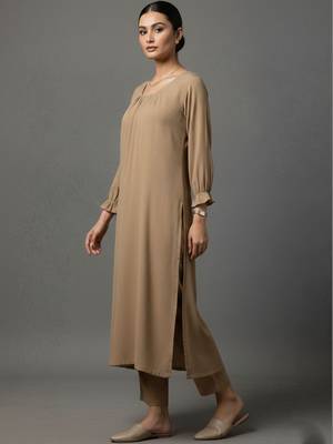 women regular workwear kurta with trousers 5