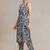 women printed regular cotton workwear kurta with trousers