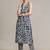 women printed regular cotton workwear kurta with trousers