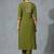 women ethnic motifs pleated thread work workwear kurta with trousers
