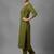 women ethnic motifs pleated thread work workwear kurta with trousers