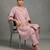 women regular silk crepe workwear kurta with trousers