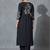 women floral embroidered panelled thread work workwear kurta with trousers
