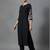 women floral embroidered panelled thread work workwear kurta with trousers