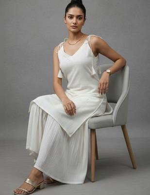 women regular kurti with sharara 1