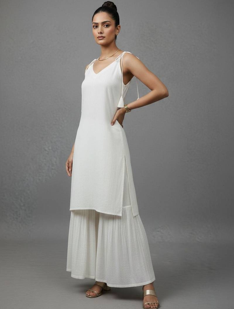 women regular kurti with sharara