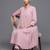 women panelled silk crepe workwear kurta with trousers