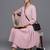 women panelled silk crepe workwear kurta with trousers