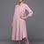 women panelled silk crepe workwear kurta with trousers
