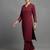 women regular silk crepe workwear kurta with palazzos