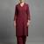 women regular silk crepe workwear kurta with palazzos