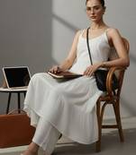 women tiered workwear kurta with palazzos