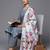 women regular thread work workwear kurta with trousers & with dupatta