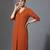 women regular silk crepe workwear kurta with trousers