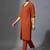 women regular silk crepe workwear kurta with trousers
