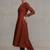 women regular sequinned workwear kurta with trousers