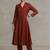 women regular sequinned workwear kurta with trousers