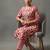 women printed regular thread work workwear kurta with trousers
