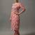 women printed regular thread work workwear kurta with trousers